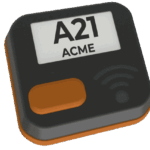 Compact ITT RTLS tracking TAG designed for real-time localization of people, tools and movable assets